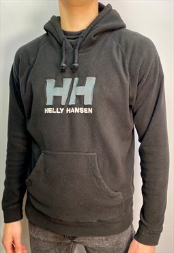 Vintage Helly Hansen fleece hoodie in black (L)