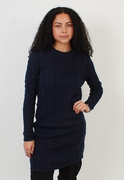 Women's Vintage Polo Ralph Lauren Cable Knit Sweater Dress
