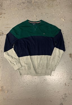Tommy Hilfiger Knitted Jumper Patterned Sweater with Logo