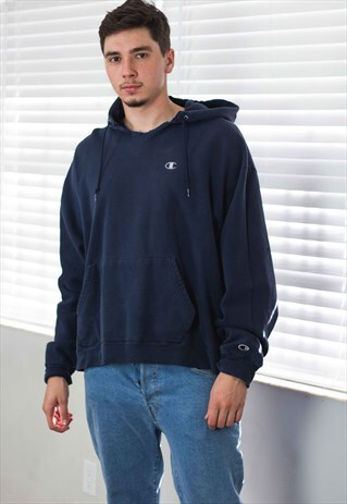VINTAGE CHAMPION HOODIE SWEATSHIRT LOGO 90S XL 24.3