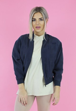 VINTAGE SILK CROPPED BOMBER JACKET
