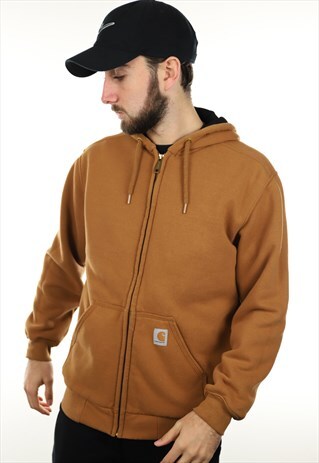 VINTAGE CARHARTT SMALL LOGO ZIP UP HOODIE SWEATSHIRT