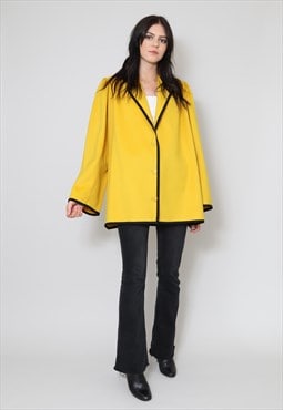 Emanuel Ungaro Designer Vintage Ladies Coat Jacket Yellow