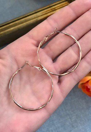 ROSE GOLD COLOURED HOOP EARRINGS