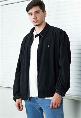 VINTAGE POLO RALPH LAUREN HARRINGTON JACKET LOGO 90S 23.9