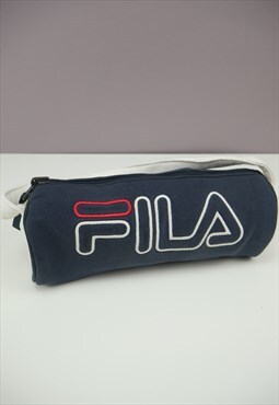Vintage Fila Rework Tube Bag in Blue with Logo