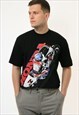 Men Honda Racing T-shirt Men's Black Graphic Print Tee Tank