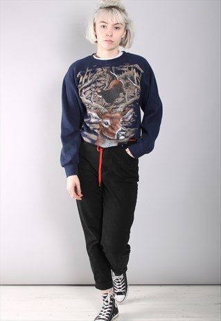VINTAGE ANIMAL PRINT USA SWEATSHIRT