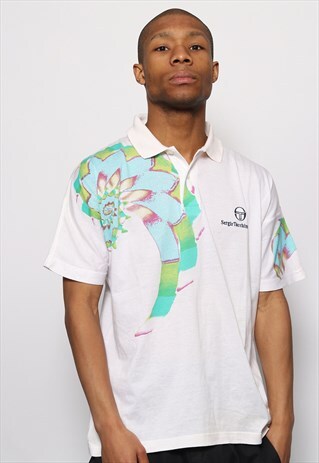VINTAGE SERGIO TACCHINI LOGO POLO SHIRT WHITE