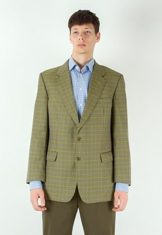 Vintage Daks Signature L Wool Blazer Suit Jacket UK 42 Coat