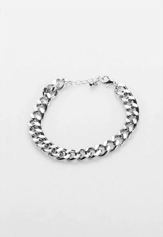 WOMEN'S 12MM CUBAN CURB LINK BRACELET - SILVER