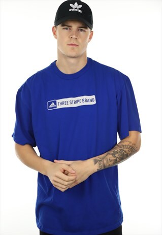 VINTAGE ADIDAS T SHIRT BLUE