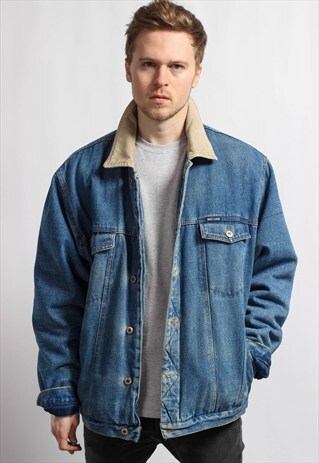 VINTAGE DENIM BLANKET LINED JACKET