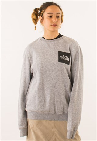 VINTAGE GREY THE NORTH FACE CREWNECK SWEATSHIRT
