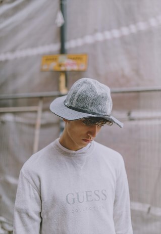 HEATHER GREY WOOL BCBGENERATION DIPPED HAT