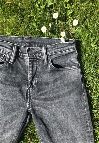 VINTAGE 90'S 502 STRETCHY BLACK SLIM FIT LEVI JEANS