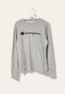 Vintage Champion Sweatshirt Umbroided logo in Grey M
