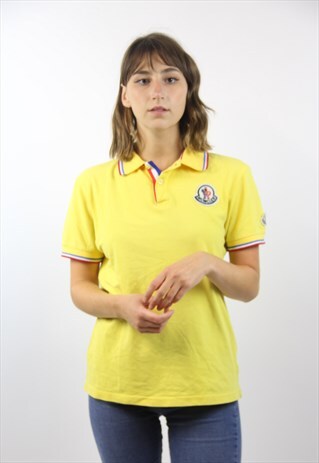 VINTAGE MONCLER YELLOW POLO SHIRT