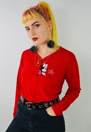 VINTAGE MICKEY MOUSE FLEECE CHRISTMAS TOP