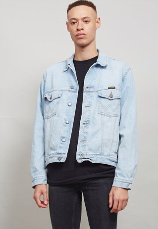 80'S VINTAGE WRANGLER LIGHT WASH DENIM JACKET