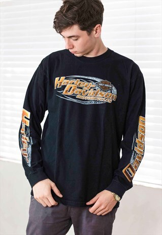 VINTAGE HARLEY DAVIDSON T-SHIRT LOGO 90S XL 12.9