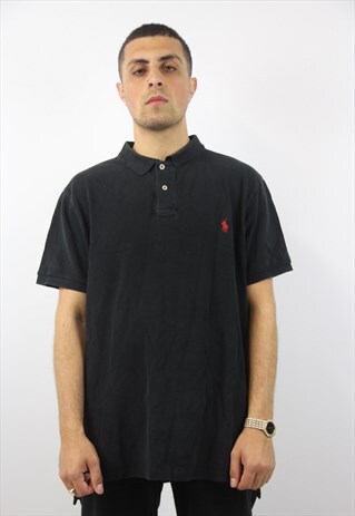 VINTAGE POLO RALPH LAUREN BLACK POLO SHIRT