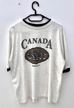 Vintage Canada grey tourist T-shirt small single stitch