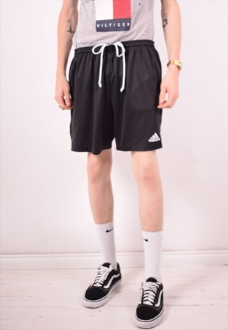 ADIDAS MENS VINTAGE SHORTS W34 BLACK 90S
