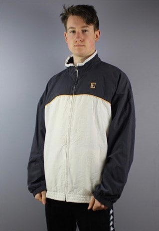 VINTAGE NIKE CHALLENGE COURT WINDBREAKER IN WHITE