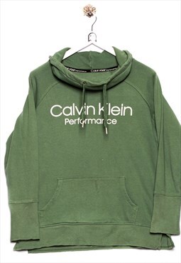 Vintage Calvin Klein  Hoodie CK Performenc Print Green