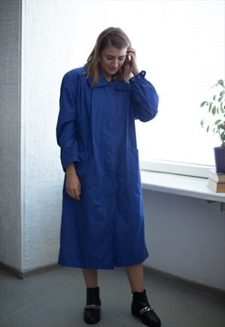 VINTAGE 80'S PURPLE BUTTON UP COAT