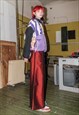 90'S VINTAGE ICONIC SHOULDER PADS TRACK JACKET IN PURPLE