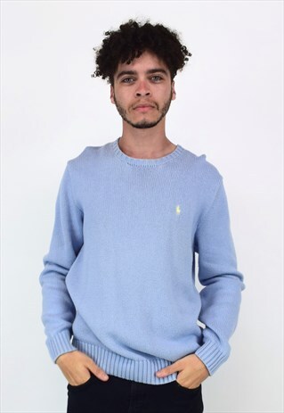 VINTAGE 90'S RALPH LAUREN BLUE JUMPER