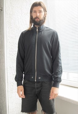 Vintage Black Minimalist Bomber Jacket