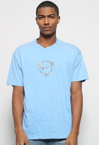 VINTAGE NIKE LOGO T-SHIRT BLUE