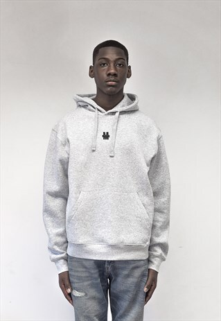 GREY LOGO HOODIE