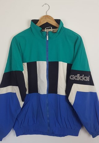 VINTAGE ADIDAS WINDBREAKER JACKET BLUE