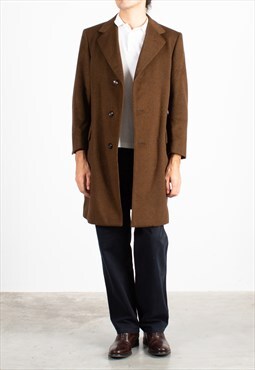 Men's Bianchi Brown Wool Coat