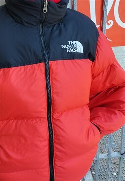 Vintage 90's Nuptse 700 North Face Red Puffer Jacket