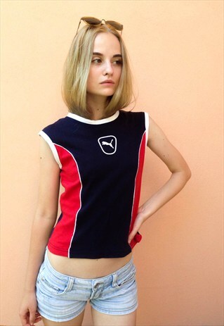 PUMA BLUE AND RED TOP