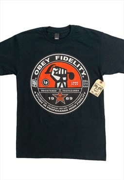 OBEY Fidelity Black T-Shirt M