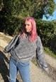 VINTAGE KNITTED ABSTRACT PATTERNED GRANDAD JUMPER