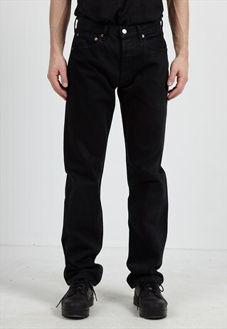 VINTAGE BLACK LEVI'S 501 FIT DENIM JEANS