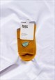 YELLOW DINOSAUR EMBROIDERED SOCKS