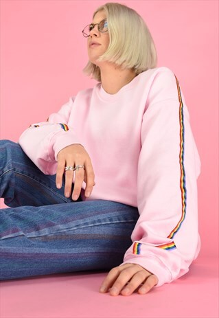 G&G UNISEX BP RAINBOW RIBBON SLEEVE SWEAT