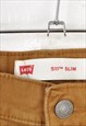 VINTAGE LEVI'S 511 JEANS SLIM FIT BROWN DENIM W29 L29