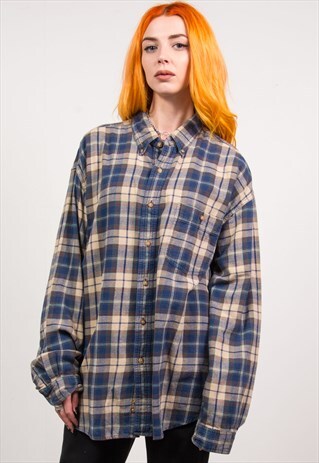 VINTAGE 90'S CHECKED FLANNEL SHIRT