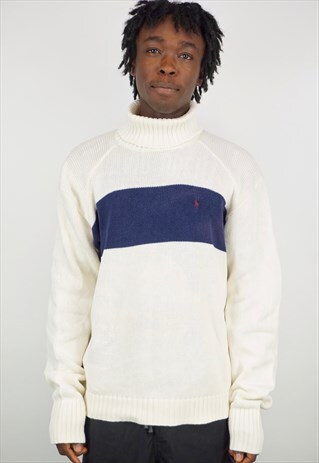 VINTAGE 90'S POLO RALPH LAUREN ROLL NECK JUMPER