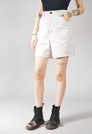 VINTAGE LEE DENIM SHORTS OFF-WHITE