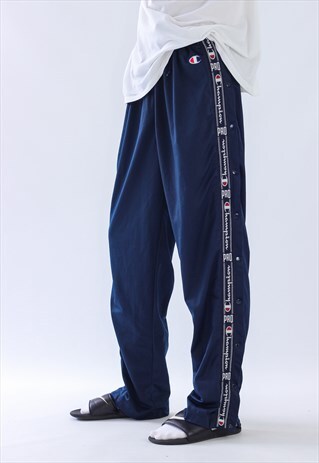 VINTAGE MENS CHAMPION PRO BASKETBALL STRIPES TEAM SUIT PANTS